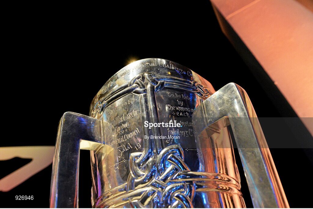 24 October 2014; A detail view of the Liam MacCarthy Cup during the 2014 GAA GPA All-Star Awards, sponsored by Opel. Convention Centre, Dublin. Picture credit: Brendan Moran / SPORTSFILE