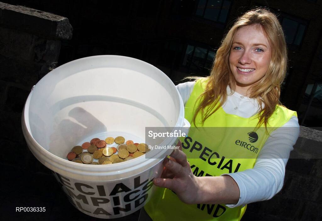 27 April 2007; Local volunteer Emma Davis, from Sutton, Co Dublin, collecting donations at Connolly Station, during the Special Olympics "Road to China" Collection Day, the aim of which is to provide more opportunities for people with a learning difficulty in their own communities and to help prepare Team Ireland for the 2007 World Games in China in October. Picture credit: David Maher / SPORTSFILE