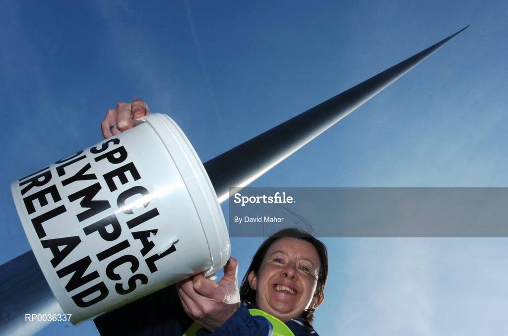 27 April 2007; Local volunteer Mary O'Dwyer, from Dublin, collecting donations at Connolly Station, during the Special Olympics "Road to China" Collection Day, the aim of which is to provide more opportunities for people with a learning difficulty in their own communities and to help prepare Team Ireland for the 2007 World Games in China in October. Picture credit: David Maher / SPORTSFILE
