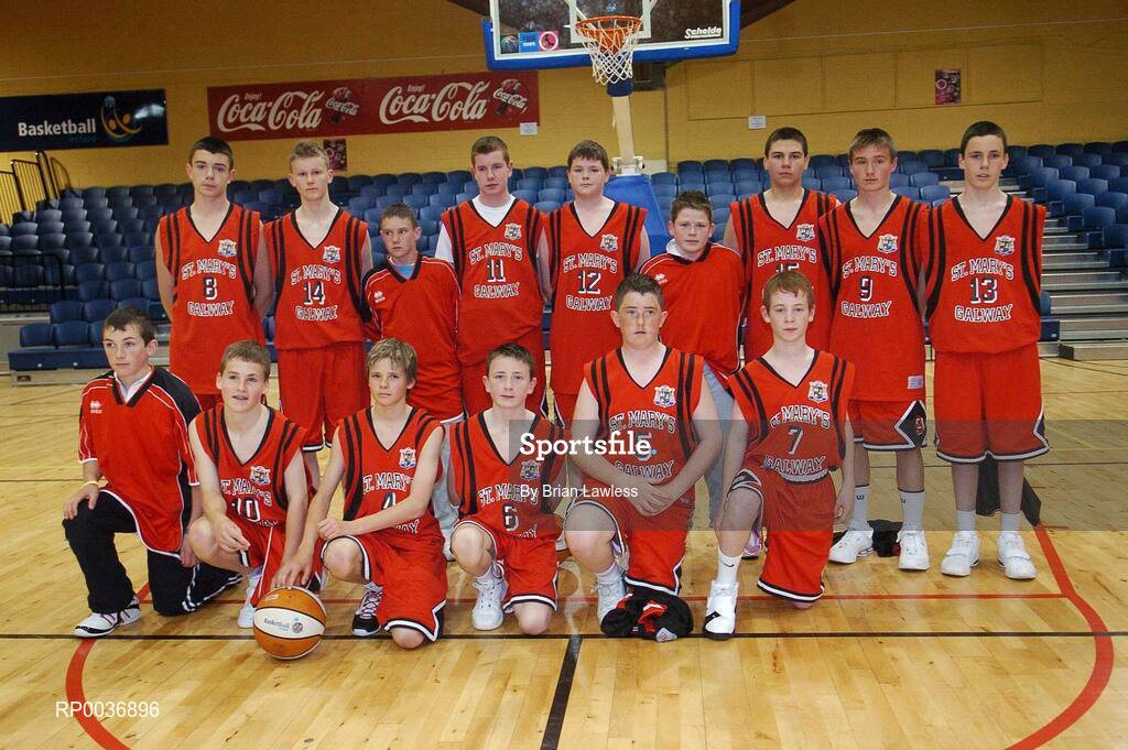 9 May 2007; The St. Mary's team. Schools Basketball Second Year Finals, B Boys Final, St. Mary's, Galway v St. Patrick's Castleisland, Kerry, National Basketball Arena, Tallaght, Dublin. Picture credit: Brian Lawless / SPORTSFILE