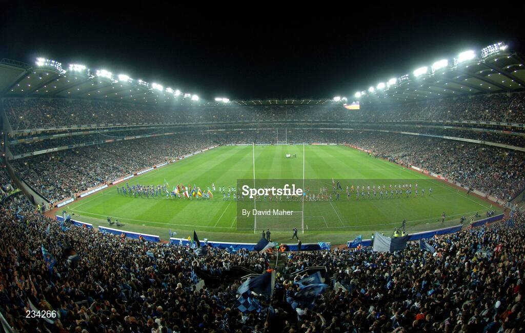 3 February 2007; The Artane Band lead the Dublin and Tyrone teams during the parade before the start of the game. Allianz NFL Division 1A, Dublin v Tyrone, Croke Park, Dublin. Picture credit: David Maher / SPORTSFILE