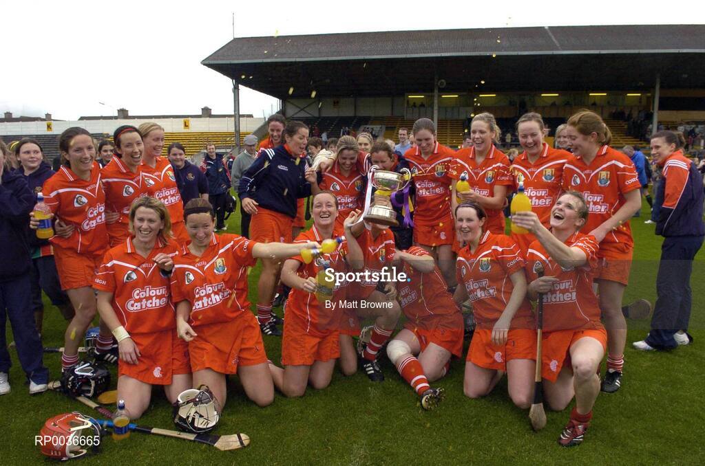 6 May 2007; The Cork team celebrate with the cup. Camogie National League Division 1A Final, Cork v Wexford, Nowlan Park, Co. Kilkenny. Picture credit: Matt Browne / SPORTSFILE
