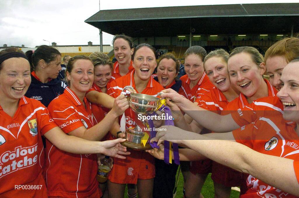 6 May 2007; Cork players celebrate after the win against Wexford. Camogie National League Division 1A Final, Cork v Wexford, Nowlan Park, Co. Kilkenny. Picture credit: Matt Browne / SPORTSFILE