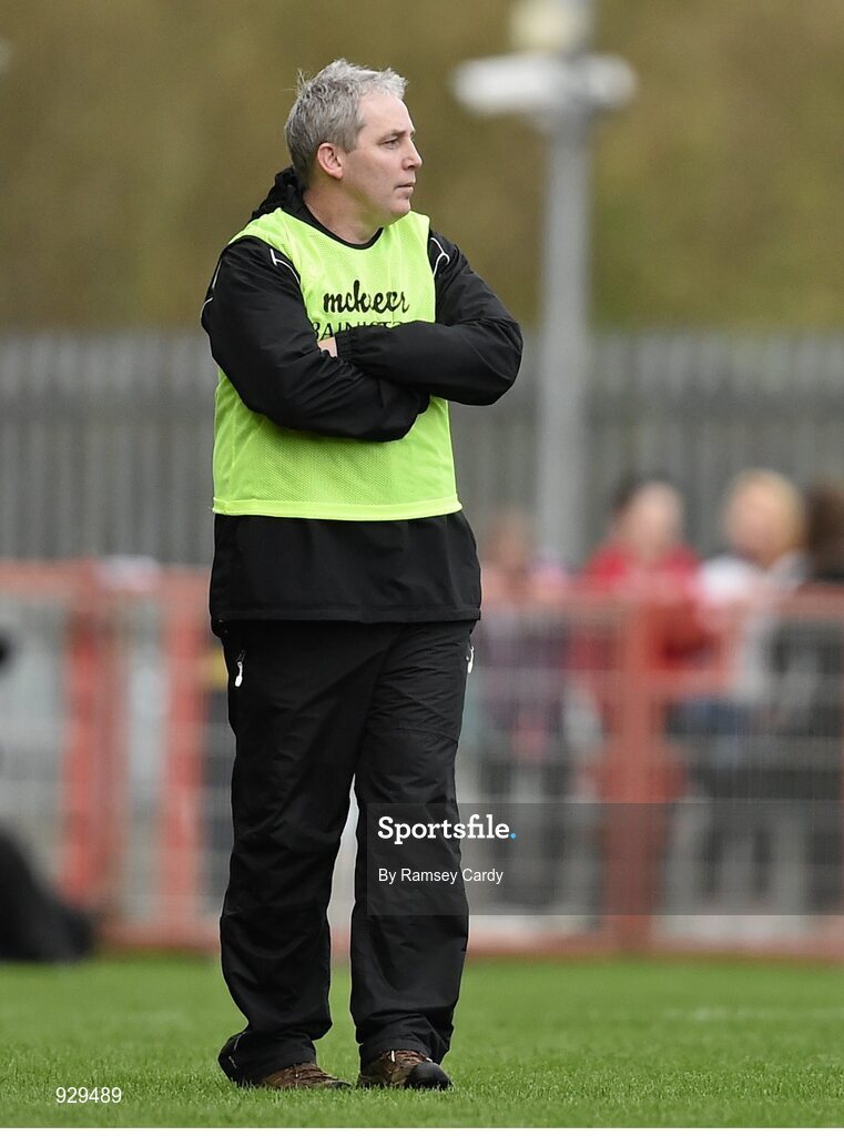 2 November 2014; Omagh St. Enda’s manager Laurence Strain. AIB Ulster GAA Football Senior Club Championship, Quarter-Final, Omagh St Enda’s v Crossmaglen Rangers, Healy Park, Omagh, Co. Tyrone. Picture credit: Ramsey Cardy / SPORTSFILE