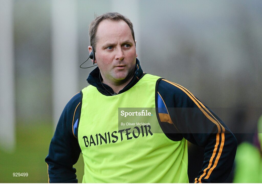 2 November 2014; Sean Young, Portaferry manager. AIB Ulster GAA Hurling Senior Club Championship Final, Portaferry v Cushendall  Ruairi Óg, Owenbeg Centre of Excellence, Dungiven, Derry. Picture credit: Oliver McVeigh / SPORTSFILE