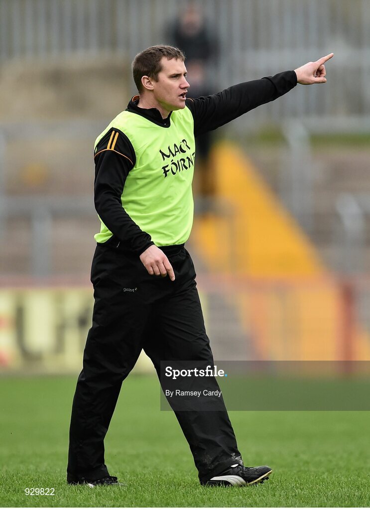 2 November 2014; Crossmaglen Rangers joint manager John McEntee. AIB Ulster GAA Football Senior Club Championship, Quarter-Final, Omagh St Enda’s v Crossmaglen Rangers, Healy Park, Omagh, Co. Tyrone. Picture credit: Ramsey Cardy / SPORTSFILE