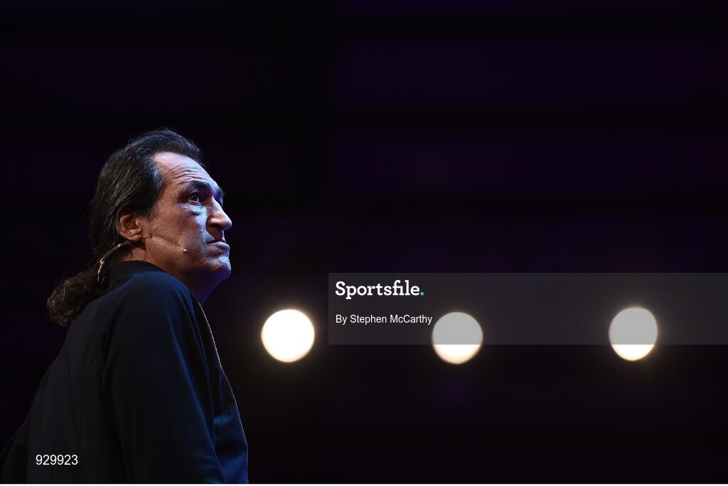 4 November 2014; Skip Rizzo, Director, Medical Virtual Reality, on the centre stage during Day 1 of the 2014 Web Summit in the RDS, Dublin, Ireland. Picture credit: Stephen McCarthy / SPORTSFILE / Web Summit *** Local Caption *** Skip Rizzo, Director, Medical Virtual Reality