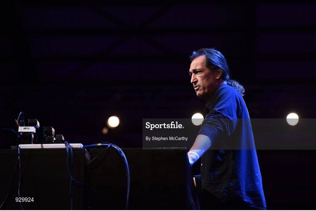 4 November 2014; Skip Rizzo, Director, Medical Virtual Reality, on the centre stage during Day 1 of the 2014 Web Summit in the RDS, Dublin, Ireland. Picture credit: Stephen McCarthy / SPORTSFILE / Web Summit