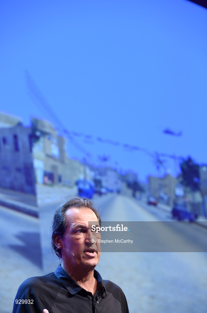 4 November 2014; Skip Rizzo, Director, Medical Virtual Reality, on the centre stage during Day 1 of the 2014 Web Summit in the RDS, Dublin, Ireland. Picture credit: Stephen McCarthy / SPORTSFILE / Web Summit