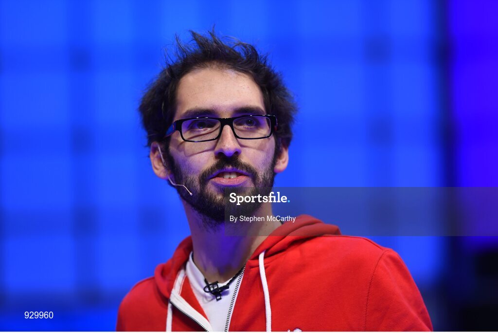 4 November 2014; Jorge Soto, Co-Founder, Miroculus, speaks on Decoding Disease: Technology and the Cure for Cancer on the centre stage during Day 1 of the 2014 Web Summit in the RDS, Dublin, Ireland. Picture credit: Stephen McCarthy / SPORTSFILE / Web Summit