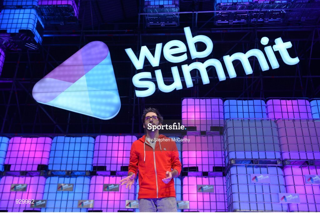 4 November 2014; Jorge Soto, Co-Founder, Miroculus, speaks on Decoding Disease: Technology and the Cure for Cancer on the centre stage during Day 1 of the 2014 Web Summit in the RDS, Dublin, Ireland. Picture credit: Stephen McCarthy / SPORTSFILE / Web Summit