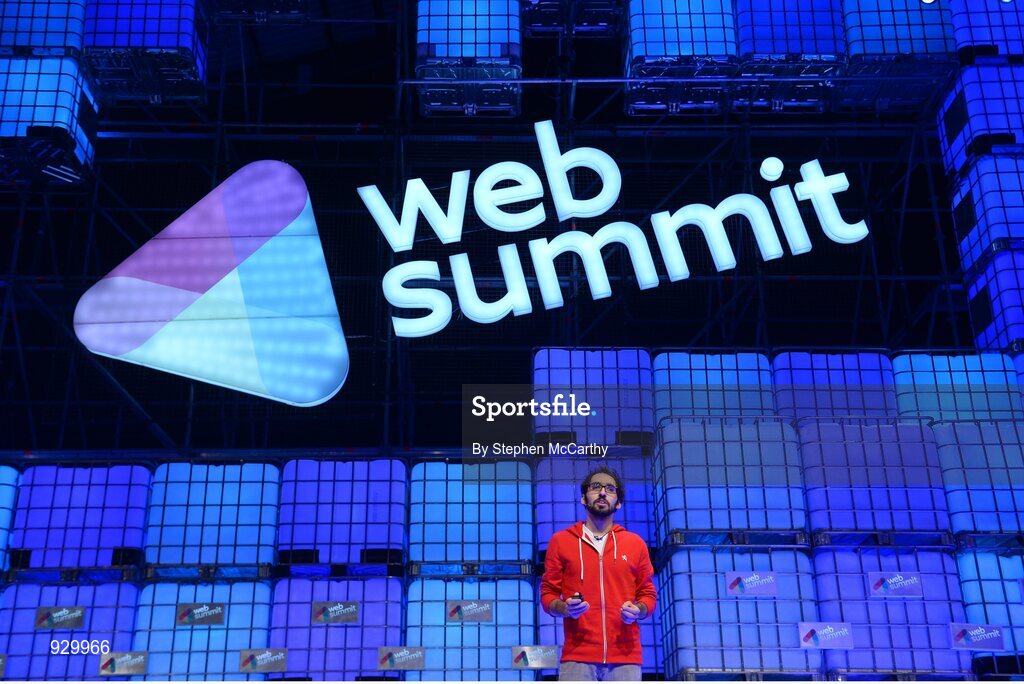 4 November 2014; Jorge Soto, Co-Founder, Miroculus, speaks on Decoding Disease: Technology and the Cure for Cancer on the centre stage during Day 1 of the 2014 Web Summit in the RDS, Dublin, Ireland. Picture credit: Stephen McCarthy / SPORTSFILE / Web Summit