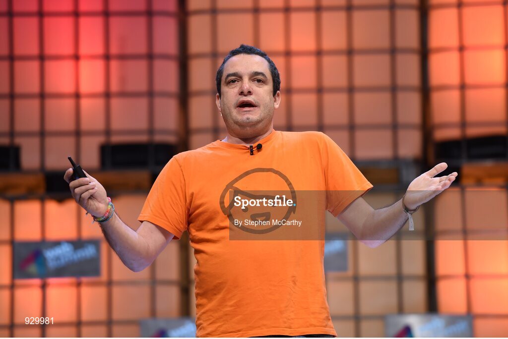 4 November 2014; Saul Klein, Partner, Index Ventures, gives The Klein Report on the centre stage during Day 1 of the 2014 Web Summit in the RDS, Dublin, Ireland. Picture credit: Stephen McCarthy / SPORTSFILE / Web Summit