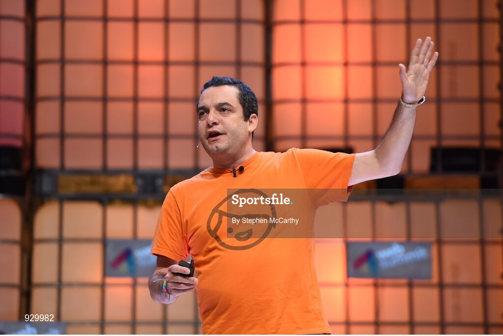 4 November 2014; Saul Klein, Partner, Index Ventures, gives The Klein Report on the centre stage during Day 1 of the 2014 Web Summit in the RDS, Dublin, Ireland. Picture credit: Stephen McCarthy / SPORTSFILE / Web Summit
