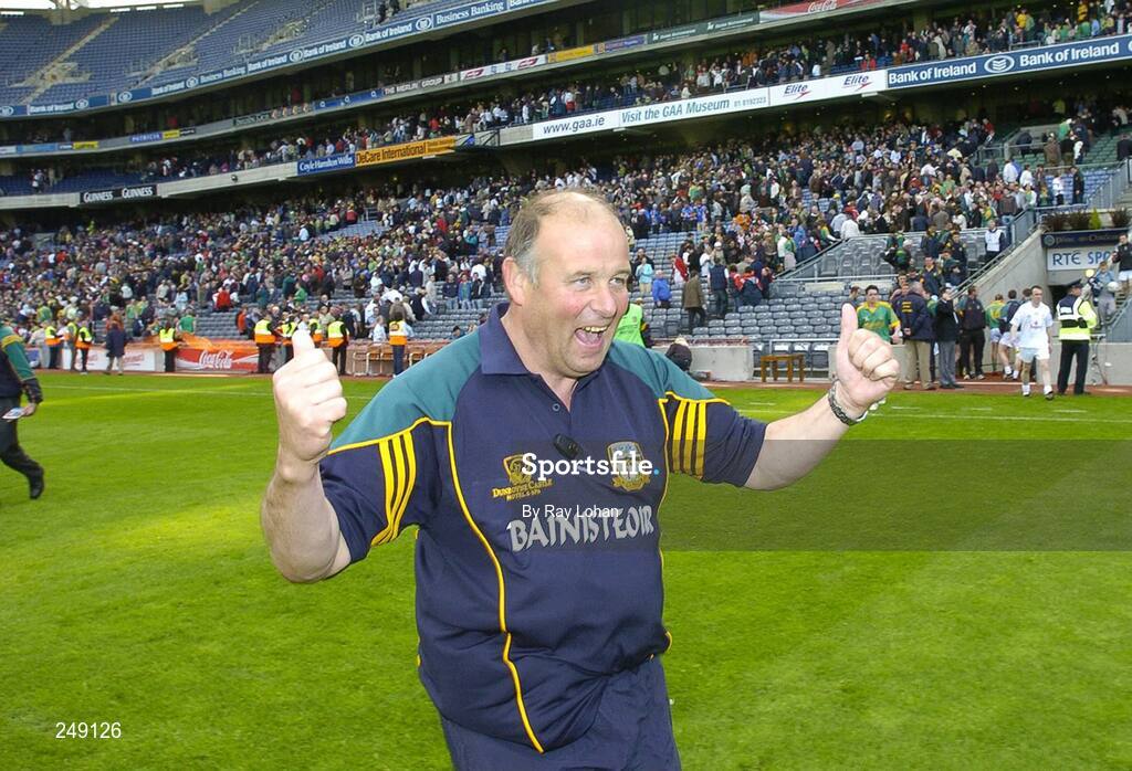 20 May 2007; Dudley Farrell, Meath Selector, celebrates after the final whistle. Bank of Ireland Leinster Senior Football Championship, Meath v Kildare, Croke Park, Dublin. Picture credit: Ray Lohan / SPORTSFILE