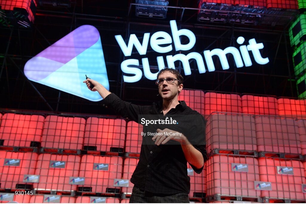4 November 2014; Pablos Holman, Inventor, Intellectual Ventures Lab, talks about How to Be a Hacker on the centre stage during Day 1 of the 2014 Web Summit in the RDS, Dublin, Ireland. Picture credit: Stephen McCarthy / SPORTSFILE / Web Summit