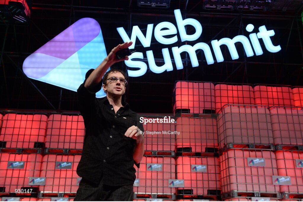 4 November 2014; Pablos Holman, Inventor, Intellectual Ventures Lab, talks about How to Be a Hacker on the centre stage during Day 1 of the 2014 Web Summit in the RDS, Dublin, Ireland. Picture credit: Stephen McCarthy / SPORTSFILE / Web Summit