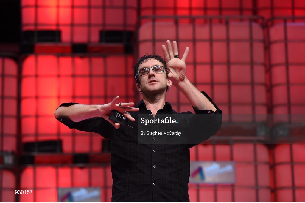 4 November 2014; Pablos Holman, Inventor, Intellectual Ventures Lab, talks about How to Be a Hacker on the centre stage during Day 1 of the 2014 Web Summit in the RDS, Dublin, Ireland. Picture credit: Stephen McCarthy / SPORTSFILE / Web Summit
