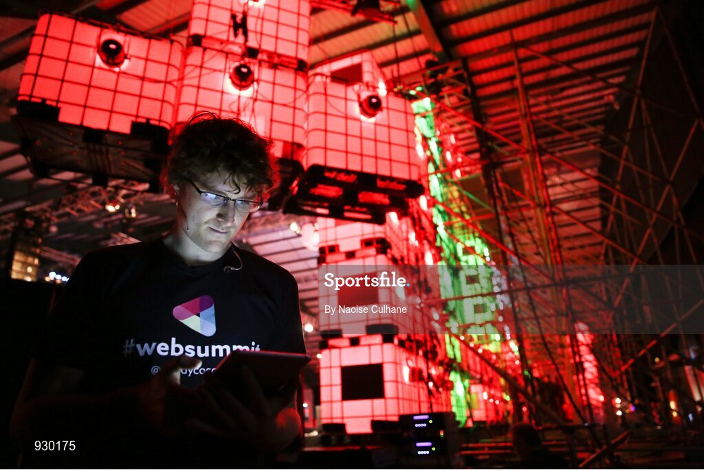 4 November 2014; Paddy Cosgrave, Founder and CEO, Web Summit backstage stage during Day 1 of the 2014 Web Summit in the RDS, Dublin, Ireland. Picture credit: Naoise Culhane / SPORTSFILE / Web Summit