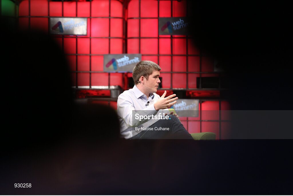 4 November 2014; John Collison, President & Co-founder, Stripe, on the centre stage during Day 1 of the 2014 Web Summit in the RDS, Dublin, Ireland. Picture credit: Naoise Culhane / SPORTSFILE / Web Summit