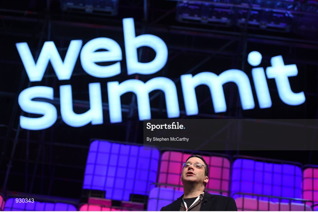 4 November 2014; Gary Marcus, Scientist and Author of Future of The Brain, on the centre stage during Day 1 of the 2014 Web Summit in the RDS, Dublin, Ireland. Picture credit: Stephen McCarthy / SPORTSFILE / Web Summit