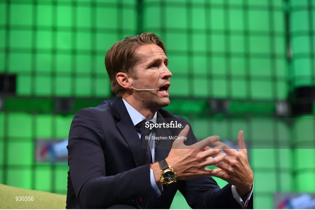 4 November 2014; Jimmy Maymann, CEO, The Huffington Post, discusses The Future of Online Media on the centre stage during Day 1 of the 2014 Web Summit in the RDS, Dublin, Ireland. Picture credit: Stephen McCarthy / SPORTSFILE / Web Summit