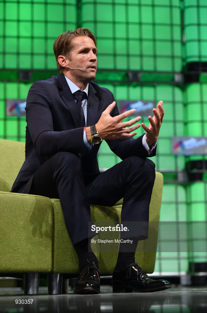 4 November 2014; Jimmy Maymann, CEO, The Huffington Post, discusses The Future of Online Media on the centre stage during Day 1 of the 2014 Web Summit in the RDS, Dublin, Ireland. Picture credit: Stephen McCarthy / SPORTSFILE / Web Summit