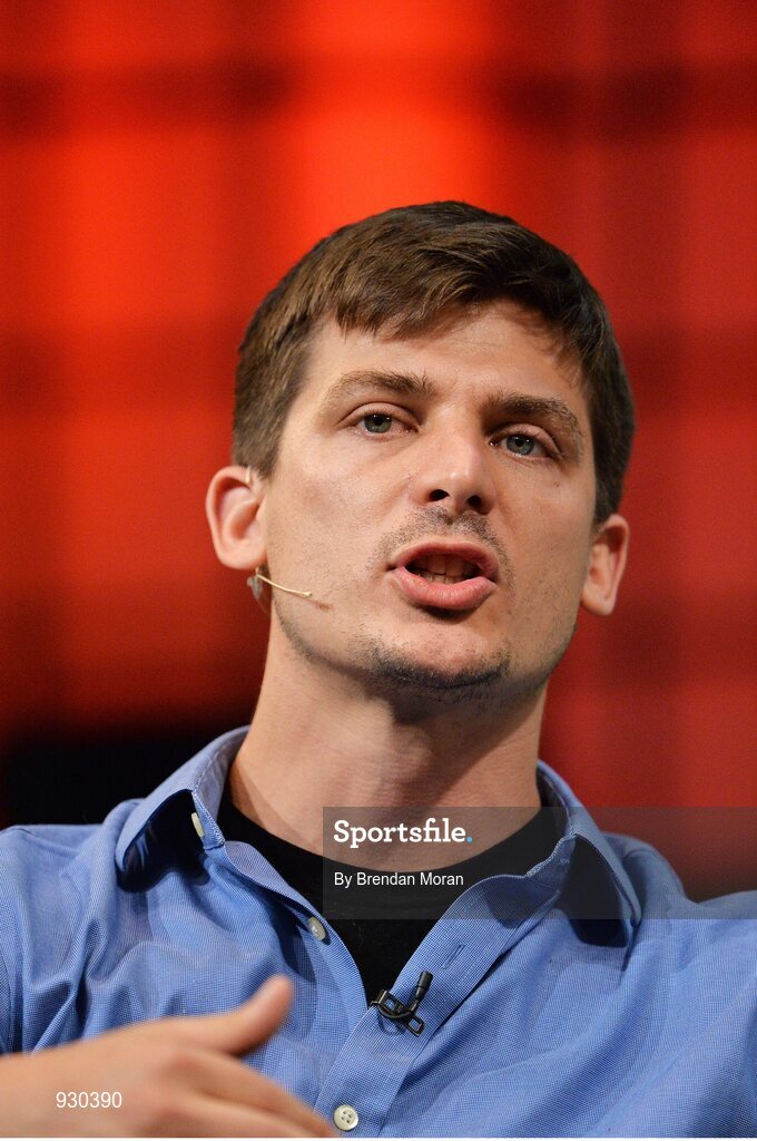 4 November 2014; Josh Tetrick, CEO & Founder, Hampton Creek, on the centre stage during Day 1 of the 2014 Web Summit in the RDS, Dublin, Ireland. Picture credit: Brendan Moran / SPORTSFILE / Web Summit
