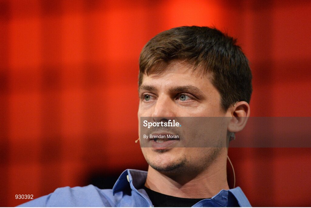 4 November 2014; Josh Tetrick, CEO & Founder, Hampton Creek, on the centre stage during Day 1 of the 2014 Web Summit in the RDS, Dublin, Ireland. Picture credit: Brendan Moran / SPORTSFILE / Web Summit