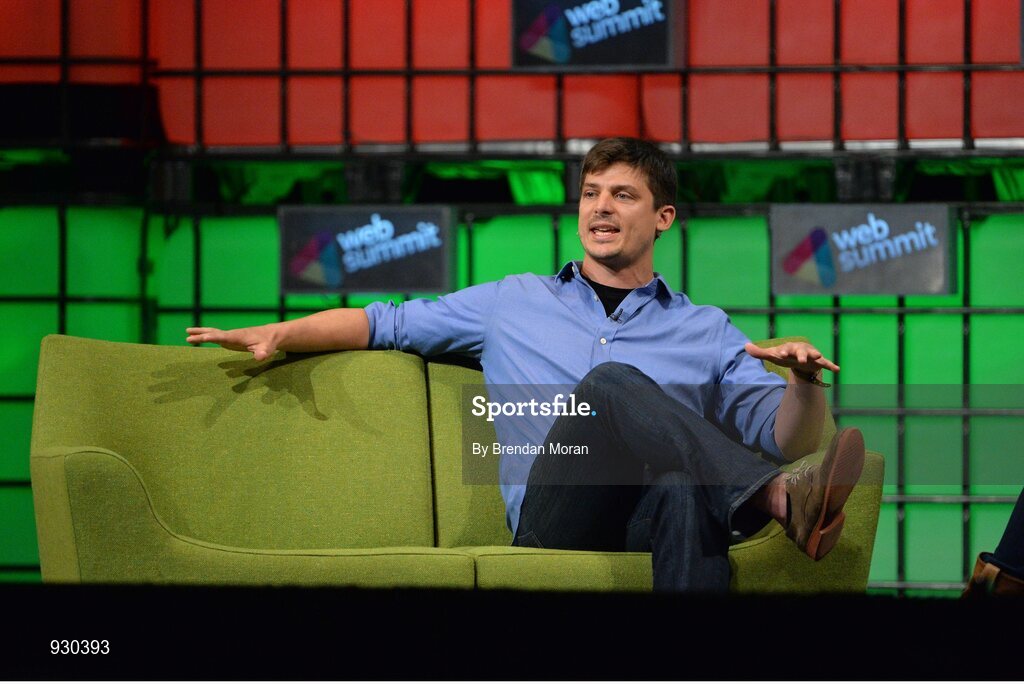 4 November 2014; Josh Tetrick, CEO & Founder, Hampton Creek, on the centre stage during Day 1 of the 2014 Web Summit in the RDS, Dublin, Ireland. Picture credit: Brendan Moran / SPORTSFILE / Web Summit