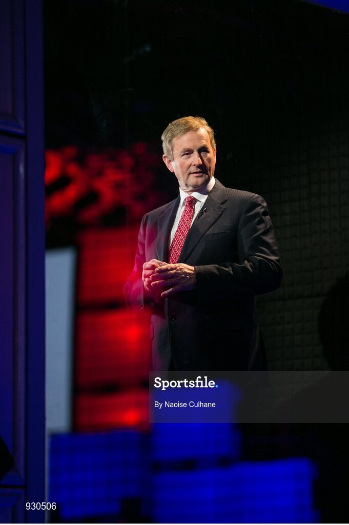 4 November 2014; An Taoiseach Enda Kenny addresses the delegates on the centre stage during Day 1 of the 2014 Web Summit in the RDS, Dublin, Ireland. Picture credit: Naoise Culhane / SPORTSFILE / Web Summit