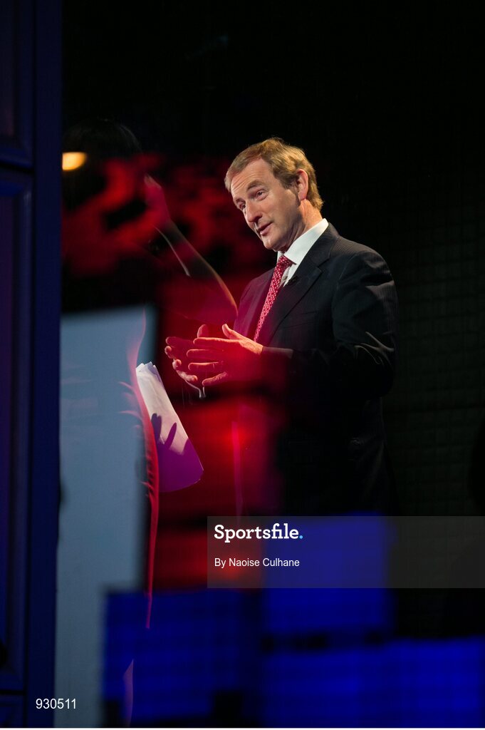 4 November 2014; An Taoiseach Enda Kenny addresses the delegates on the centre stage during Day 1 of the 2014 Web Summit in the RDS, Dublin, Ireland. Picture credit: Naoise Culhane / SPORTSFILE / Web Summit