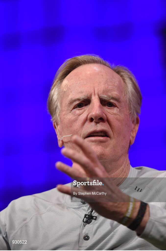 4 November 2014; John Sculley, Former CEO, Apple, on the centre stage during Day 1 of the 2014 Web Summit in the RDS, Dublin, Ireland. Picture credit: Stephen McCarthy / SPORTSFILE / Web Summit