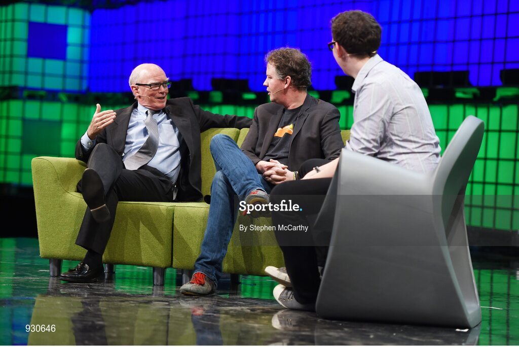 4 November 2014; Stewart Baker, Partner, Steptoe & Johnson; Matthew Prince, Founder, Cloudflare; and James Ball, Journalist, The Guardian discuss   Is There a Right to Privacy? on the centre stage during Day 1 of the 2014 Web Summit in the RDS, Dublin, Ireland. Picture credit: Stephen McCarthy / SPORTSFILE / Web Summit