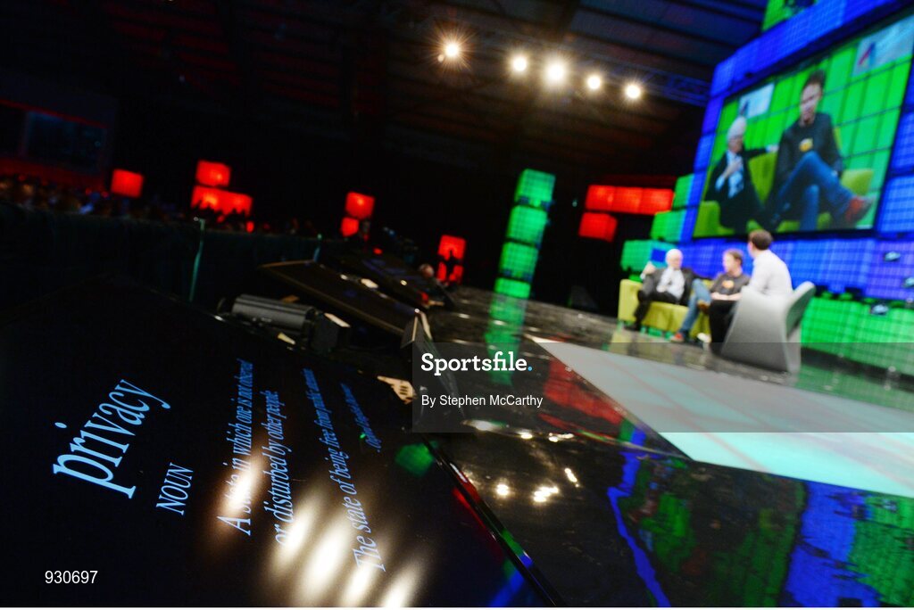 4 November 2014; Stewart Baker, Partner, Steptoe & Johnson; Matthew Prince, Founder, Cloudflare; and James Ball, Journalist, The Guardian discuss  Is There a Right to Privacy? on the centre stage during Day 1 of the 2014 Web Summit in the RDS, Dublin, Ireland. Picture credit: Stephen McCarthy / SPORTSFILE / Web Summit