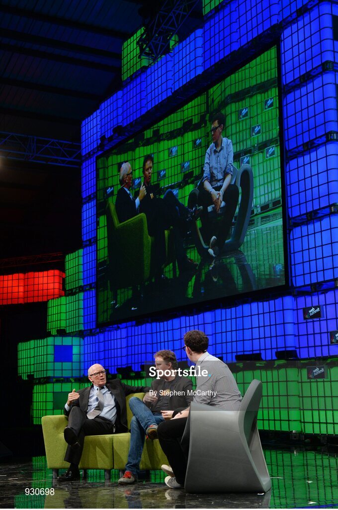 4 November 2014; Stewart Baker, Partner, Steptoe & Johnson; Matthew Prince, Founder, Cloudflare; and James Ball, Journalist, The Guardian discuss  Is There a Right to Privacy? on the centre stage during Day 1 of the 2014 Web Summit in the RDS, Dublin, Ireland. Picture credit: Stephen McCarthy / SPORTSFILE / Web Summit