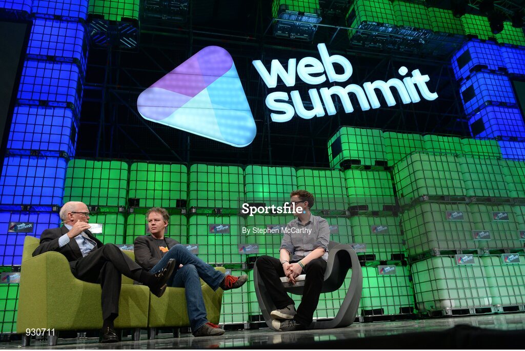 4 November 2014; Stewart Baker, Partner, Steptoe & Johnson; Matthew Prince, Founder, Cloudflare; and James Ball, Journalist, The Guardian discuss   Is There a Right to Privacy? on the centre stage during Day 1 of the 2014 Web Summit in the RDS, Dublin, Ireland. Picture credit: Stephen McCarthy / SPORTSFILE / Web Summit