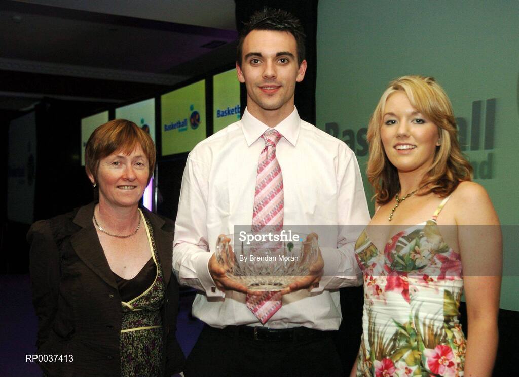 26 May 2007; At the Basketball Ireland annual awards, from left, Eilis Murphy, Niall Murphy and Aisling McGrath, all from Cork. Basketball Ireland Annual Awards 2007, Citywest Hotel, Conference, Leisure & Golf Resort, Saggart, Co Dublin. Picture credit: Brendan Moran / SPORTSFILE