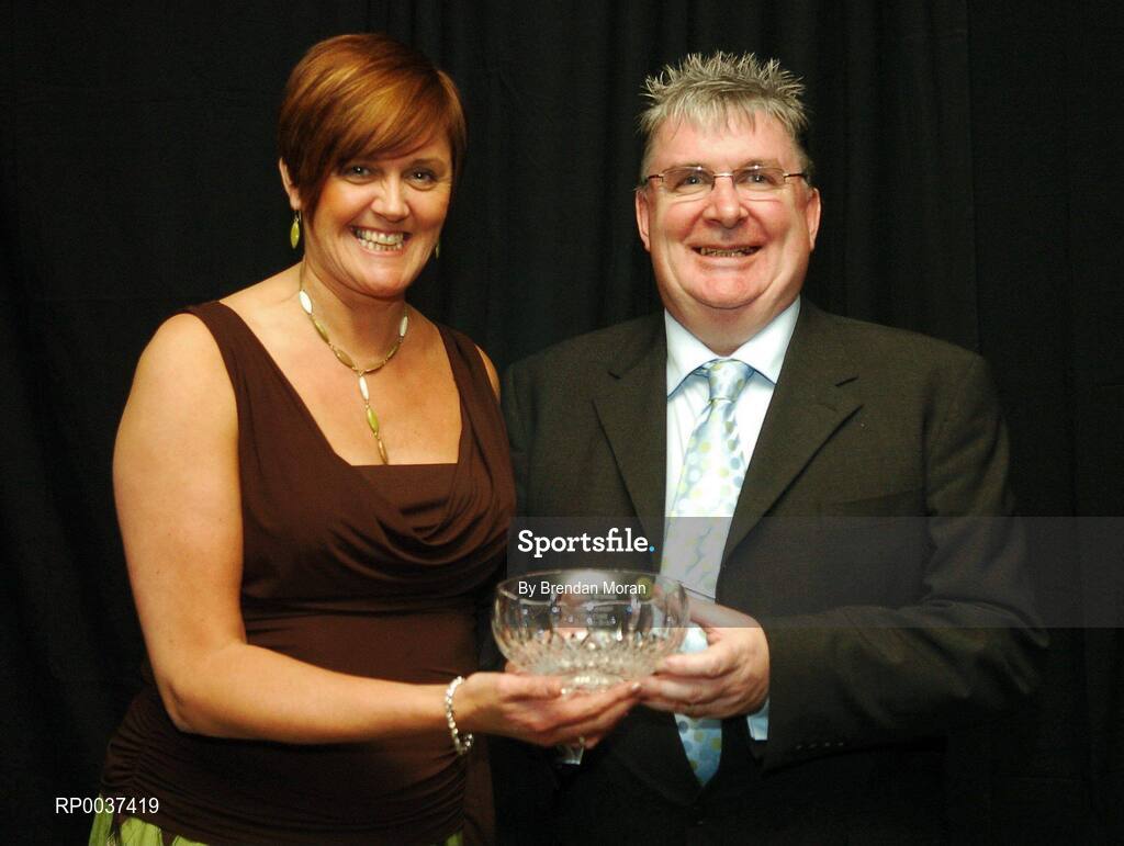 26 May 2007; At the Basketball Ireland annual awards are Mr and Mrs John Coughlan, who received the Media Award on behalf of the Evening Echo, Cork. Basketball Ireland Annual Awards 2007, Citywest Hotel, Conference, Leisure & Golf Resort, Saggart, Co Dublin. Picture credit: Brendan Moran / SPORTSFILE
