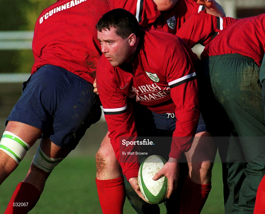2 February 2000; Anthony Foley during an Ireland Rugby training session at Greystones RFC in Wicklow. Photo by Matt Browne/Sportsfile