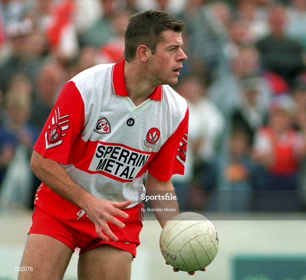 28 May 1995; Anthony Tohill of Derry during the Bank of Ireland Ulster Senior Football Championship Quarter-Final match between Armagh and Derry at the Athletic Grounds in Armagh. Photo by Brendan Moran/Sportsfile