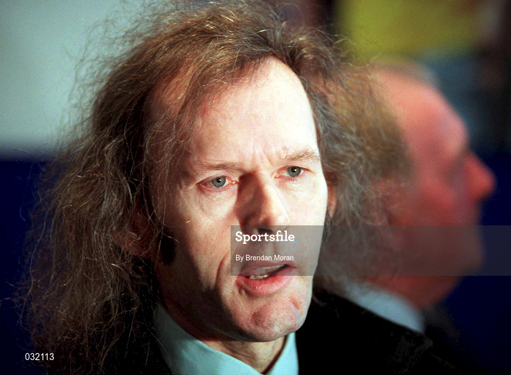 26 January 2000; Brendan O Conaire, President of the Irish Amateur Boxing Association, pictured at the announcement that the government is to proceed immediately with plans to build a 'Campus of Sporting Excellence' to be called Sports Campus Ireland which will have as its centrepiece an 80,000 all seated National Stadium capable of accomodating all field sports. Photo by Brendan Moran/Sportsfile