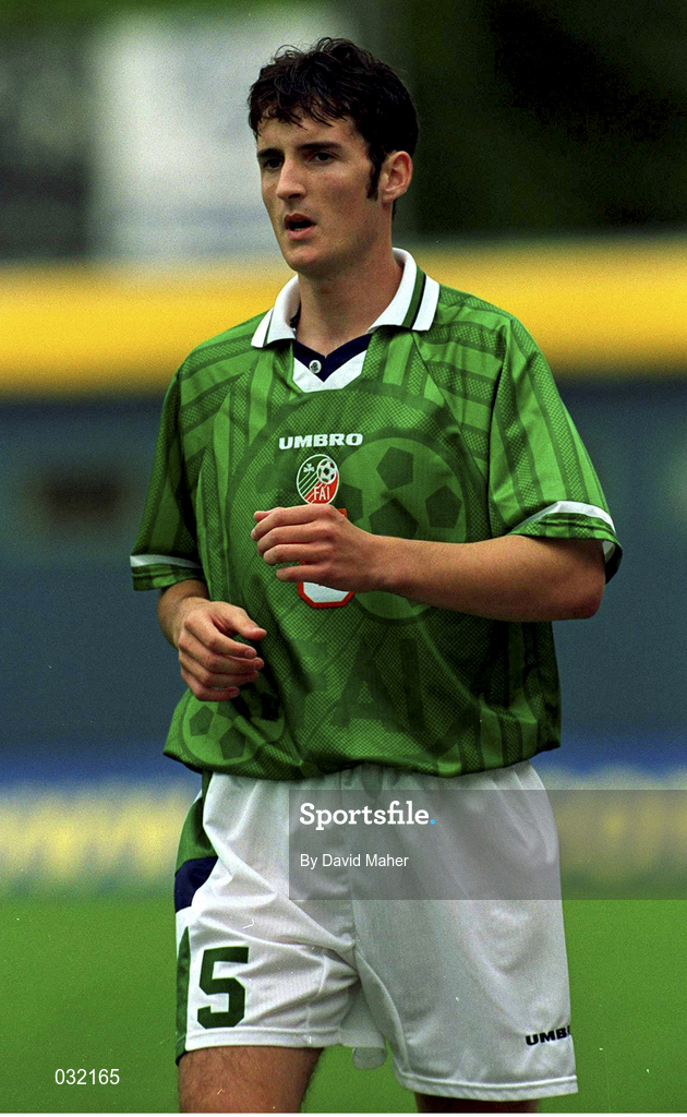 21 July 1999; Clive Clarke of Republic of Ireland during the UEFA European U18 Championship Finals Group B match between Republic of Ireland and Georgia at Grosvard Stadium in Finspang, Sweden. Photo by David Maher/Sportsfile
