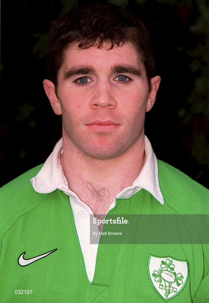 25 January 2000; Derek Hegarty during an Ireland A squad portraits session. Photo by Matt Browne/Sportsfile