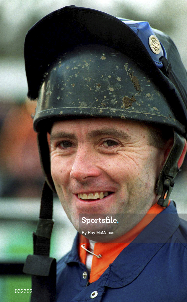 26 December 1999; Jockey Conor O'Dwyer after winning the Denny Gold Medal Novice Chase with Native Upmanship at Leopardstown Racecourse in Dublin. Photo by Ray McManus/Sportsfile