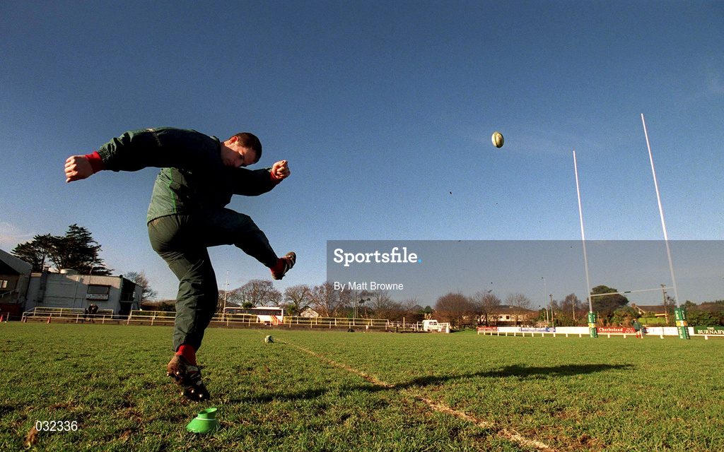 2 February 2000; David Humphreys during an Ireland Rugby training session at Greystones RFC in Wicklow. Photo by Matt Browne/Sportsfile