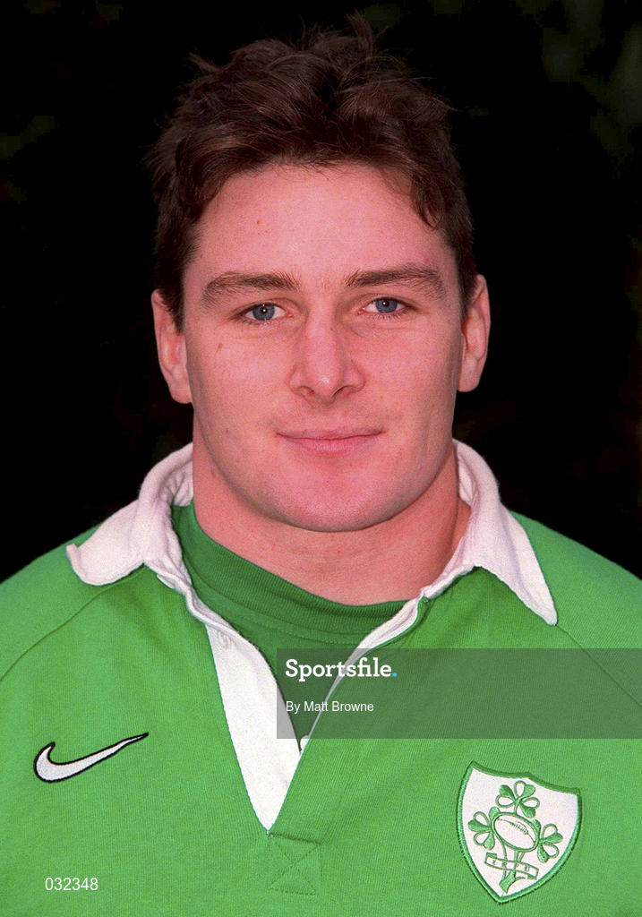 25 January 2000; David Wallace during an Ireland A squad portraits session. Photo by Matt Browne/Sportsfile