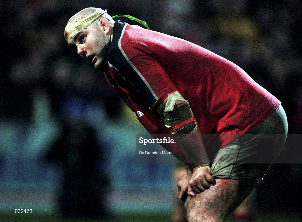 8 January 2000; John Hayes of Munster during the Heineken Cup Pool 4 Round 5 match between Munster and Saracens at Thomond Park in Limerick. Photo by Brendan Moran/Sportsfile