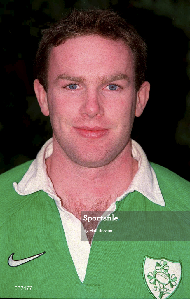 25 January 2000; John Kelly during an Ireland A squad portraits session. Photo by Matt Browne/Sportsfile