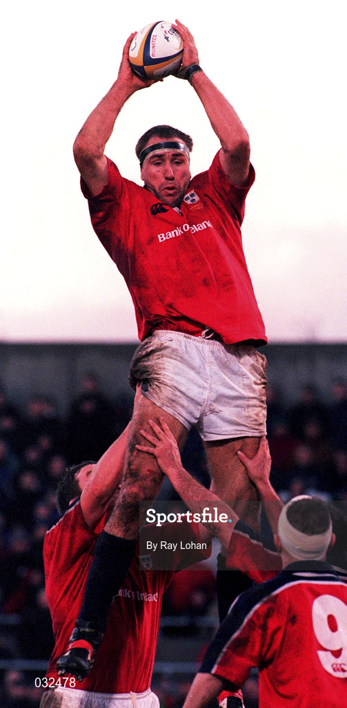 8 January 2000; John Langford of Munster during the Heineken Cup Pool 4 Round 5 match between Munster and Saracens at Thomond Park in Limerick. Photo by Ray Lohan/Sportsfile
